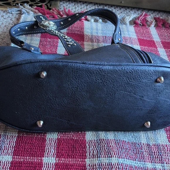 Montana West Studded Handbag with Fringe Accents - Picture 12 of 15